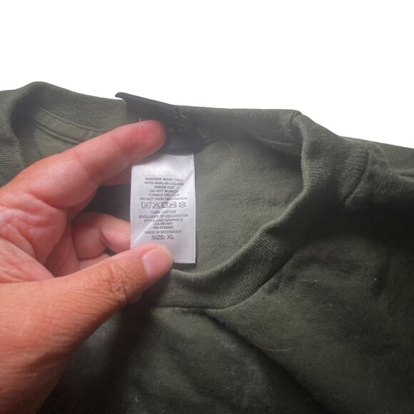 Harley-Davidson XL Long-Sleeve Shirt Mens Route 66 Graphic Olive Green Cotton - Picture 6 of 9